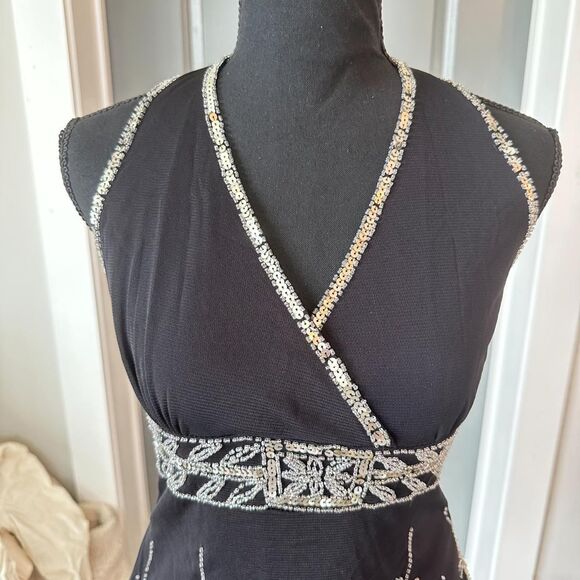 Vintage Lipstick Brand Sequin Halter Top \ Y2K 2000s Famous Sequin Halter Tank - Picture 3 of 8